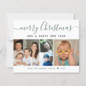 Budget Frohe Weihnachten 5 Familie Foto Collage (Vorderseite)