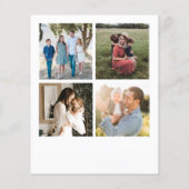 Budget Frohe Weihnachten 5 Foto Collage Grüße Flyer (Hinten)