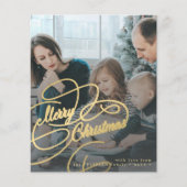 Budget Frohe Weihnachten 5 Foto Collage Grüße Flyer (Vorne)