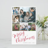 Budget Frohe Weihnachten 6 Foto rote Typografie-Ka (Stehend Vorderseite)