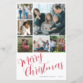 Budget Frohe Weihnachten 6 Foto rote Typografie-Ka (Vorderseite)