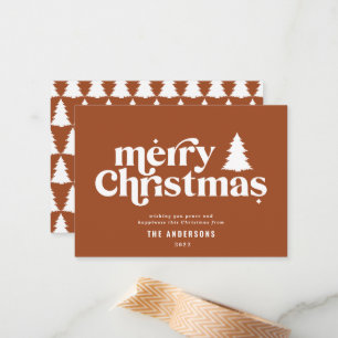 Budget Frohe Weihnachten außerhalb des Fotos Weihn Mitteilungskarte