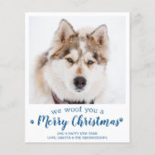 Budget Frohe Weihnachten Custom Dog Pet Foto Card (Vorderseite)