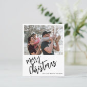 Budget Frohe Weihnachten Foto einfache Weihnachtsk (Stehend Vorderseite)