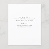 Budget Frohe Weihnachten Foto elegante Urlaubskart (Rückseite)