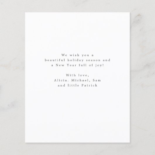 Budget Frohe Weihnachten Foto elegante Urlaubskart (Rückseite)