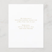 Budget Frohe Weihnachten Foto elegante Urlaubskart (Rückseite)