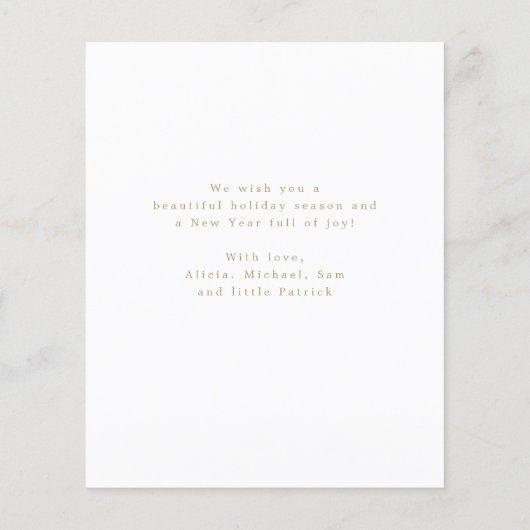 Budget Frohe Weihnachten Foto elegante Urlaubskart (Rückseite)