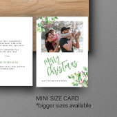 Budget Frohe Weihnachten Foto Grün Urlaub Mitteilungskarte