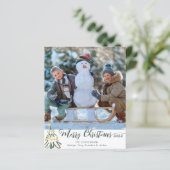 Budget Frohe Weihnachten Foto Jahr in Überprüfung (Stehend Vorderseite)