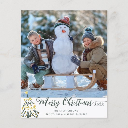 Budget Frohe Weihnachten Foto Jahr in Überprüfung (Vorderseite)