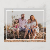 Budget Frohe Weihnachten Foto Rote Weihnachtskarte (Rückseite)