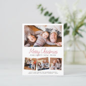 Budget Frohe Weihnachten & Glück Neujahr 4 Foto (Stehend Vorderseite)