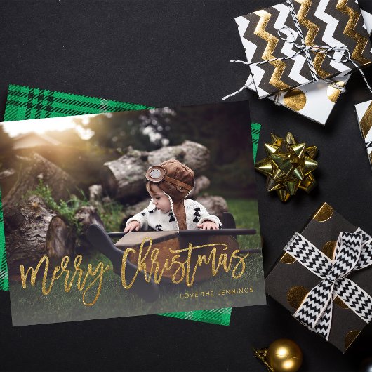 Budget Frohe Weihnachten Gold Glitzer Script Foto