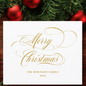 Budget Frohe Weihnachten Gold Script Typografie
