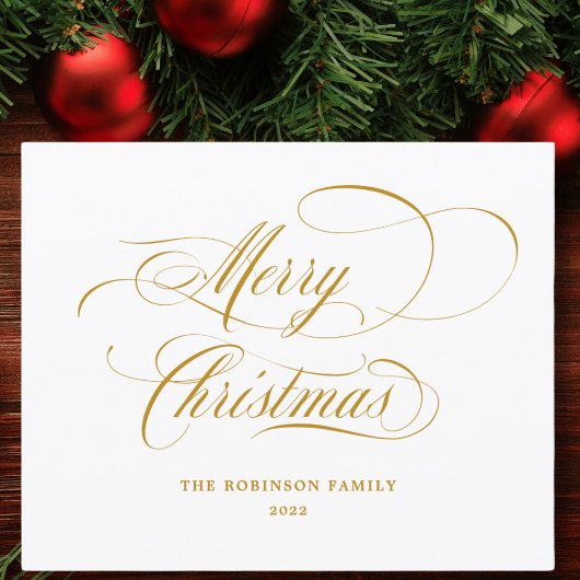 Budget Frohe Weihnachten Gold Script Typografie