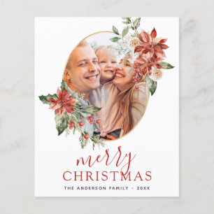Budget Frohe Weihnachten Grün Foto Feiertag Flyer