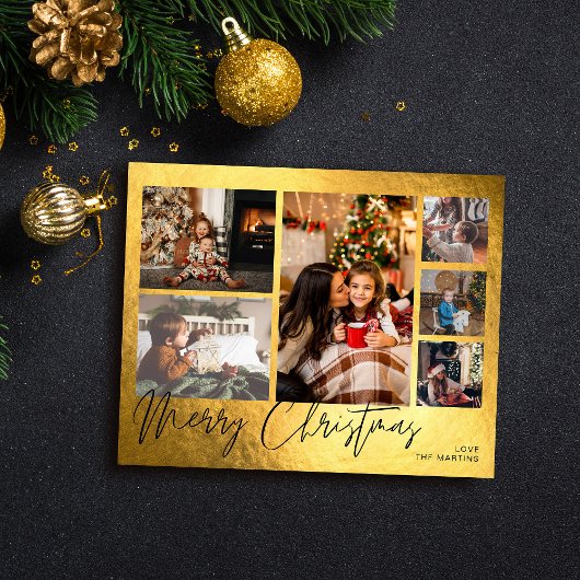 Budget Frohe Weihnachten Imitate Gold Foil Multi F Flyer