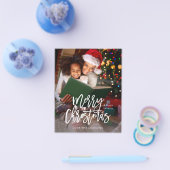 Budget Frohe Weihnachten Kalligrafie Vertikales Fo Flyer (Einzeln)