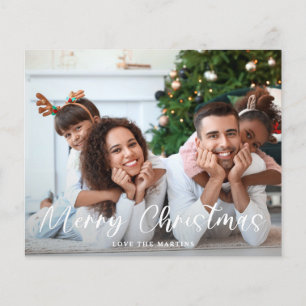 Budget Frohe Weihnachten Lustige Schrift Foto Flyer