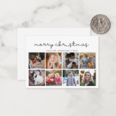 Budget Frohe Weihnachten Minimalistisch 8 Foto Url Mitteilungskarte (Vorderseite/Rückseite Beispiel)