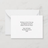 Budget Frohe Weihnachten Minimalistisch 8 Foto Url Mitteilungskarte (Rückseite)