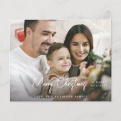 Budget Frohe Weihnachten Minimalistisches H-Foto (Vorderseite)