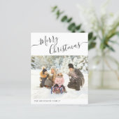 Budget Frohe Weihnachten Moderner Minimal 2024 Fot (Stehend Vorderseite)