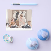 Budget Frohe Weihnachten Modernes Handwriting Foto Flyer (Einzeln)