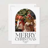 Budget Frohe Weihnachten Modernes Minimalistisches (Vorne/Hinten)