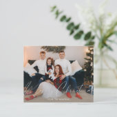 Budget Frohe Weihnachten Modernes Script Foto (Stehend Vorderseite)