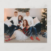 Budget Frohe Weihnachten Modernes Script Foto (Vorderseite)