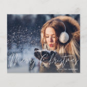 Budget Frohe Weihnachten Modernes Script Foto 2 (Vorderseite)