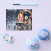 Budget Frohe Weihnachten Modernes Script Foto 2 Flyer (Einzeln)