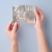 Budget Frohe Weihnachten Multi-Foto Minimalistisch Flyer (Gruppe)