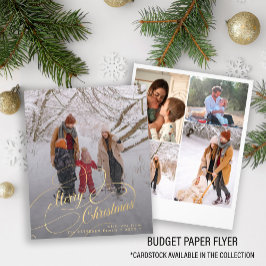 Budget Frohe Weihnachten Multi-Foto-Weihnachtskart Flyer
