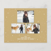 Budget Frohe Weihnachten Multiple Foto Urlaubskart (Rückseite)