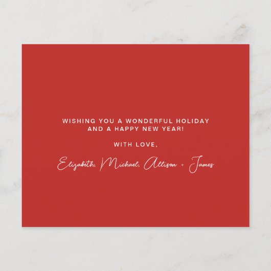 Budget Frohe Weihnachten Pine Tree Wasserfarbenkar (Rückseite)