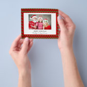 Budget Frohe Weihnachten Red Green Foto Card Flyer (Gruppe)