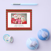 Budget Frohe Weihnachten Red Green Foto Card Flyer (Einzeln)