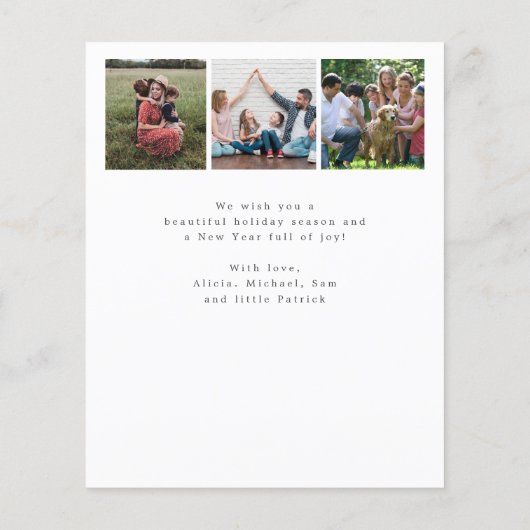 Budget Frohe Weihnachten rustikale Foto Urlaubskar Flyer (Hinten)