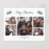 Budget Frohe Weihnachten Rustikale Pines Fotokarte (Vorderseite)