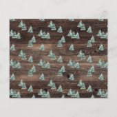 Budget Frohe Weihnachten Rustikales Foto Urlaubska (Rückseite)