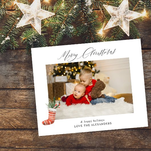 Budget Frohe Weihnachten & Strumpf Foto Flyer