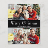 Budget Frohe Weihnachten Zwei Foto Flyer (Vorne)