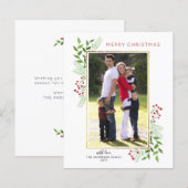 Budget Frohe Weihnachts-Blätter Foto Weihnachtskar (Vorne/Hinten)