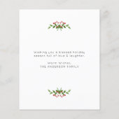 Budget Frohe Weihnachts-Blätter Foto Weihnachtskar (Rückseite)