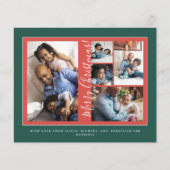 Budget Frohe Weihnachts-Foto Collage Urlaub Flyer (Vorne)