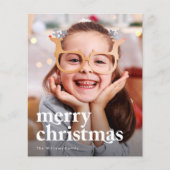 Budget Frohe Weihnachts-Foto Weihnachtskarte (Vorderseite)