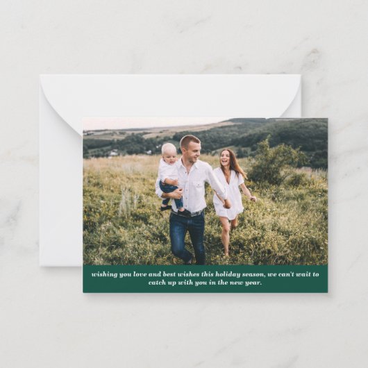 Budget Frohe Weihnachts Grafik Foto Note Card Mitteilungskarte (Rückseite)